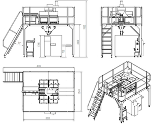 Mixed grains weighing and packaging system