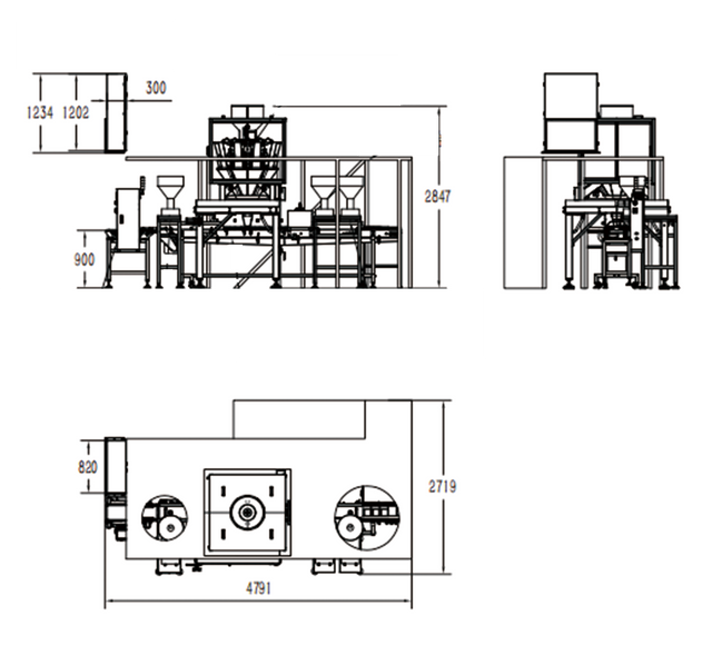 Square butter pepper filling system