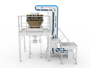 Shredded beets weighing and filling systems