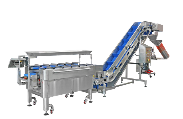 Semi-automatic fruits and vegetables weighing and net bag packaging system