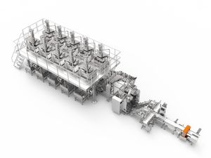 Variable weighing and packaging system for pet food with multiple ingredients