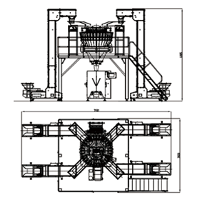 4 kinds of materials mixed weighing and packaging system.png