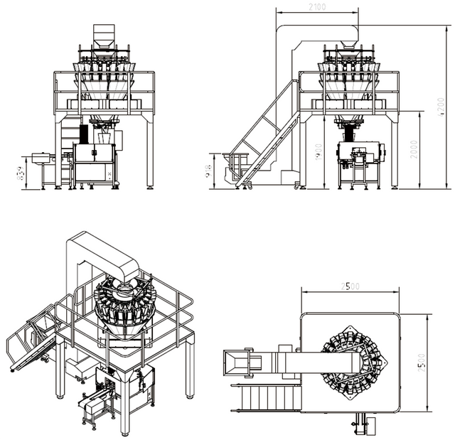 Ball-shaped food weighing and filling system (chocolate balls)