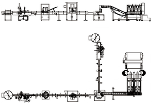 Biscuits weighing and packaging line
