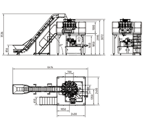 Frozen foods weighing and packaging system (ice-coated shrimps)