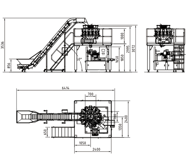 Frozen foods weighing and packaging system (ice-coated shrimps)