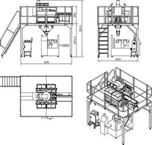 Grains and cereals mix weighing and packaging system