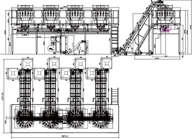 Meatballs weighing and packaging system