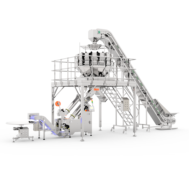 Automatic Fruits Weighing And Net Bag Packaging System