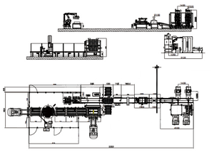 Starch filling and palletizing line by valve bags