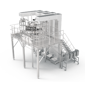 Puffed food mix weighing and packaging system.png