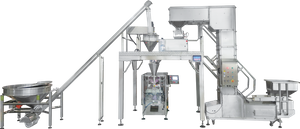 Integrated system for granules and powder mixture package