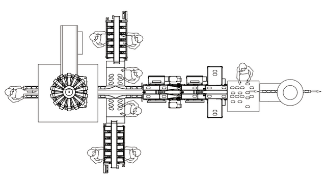 Fried dace with salted black beans weighing and packaging system